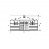 Abri de jardin en bois traité autoclave 28mm ZÜRICH avec double porte 19,71m² - SOLID Ma boutique